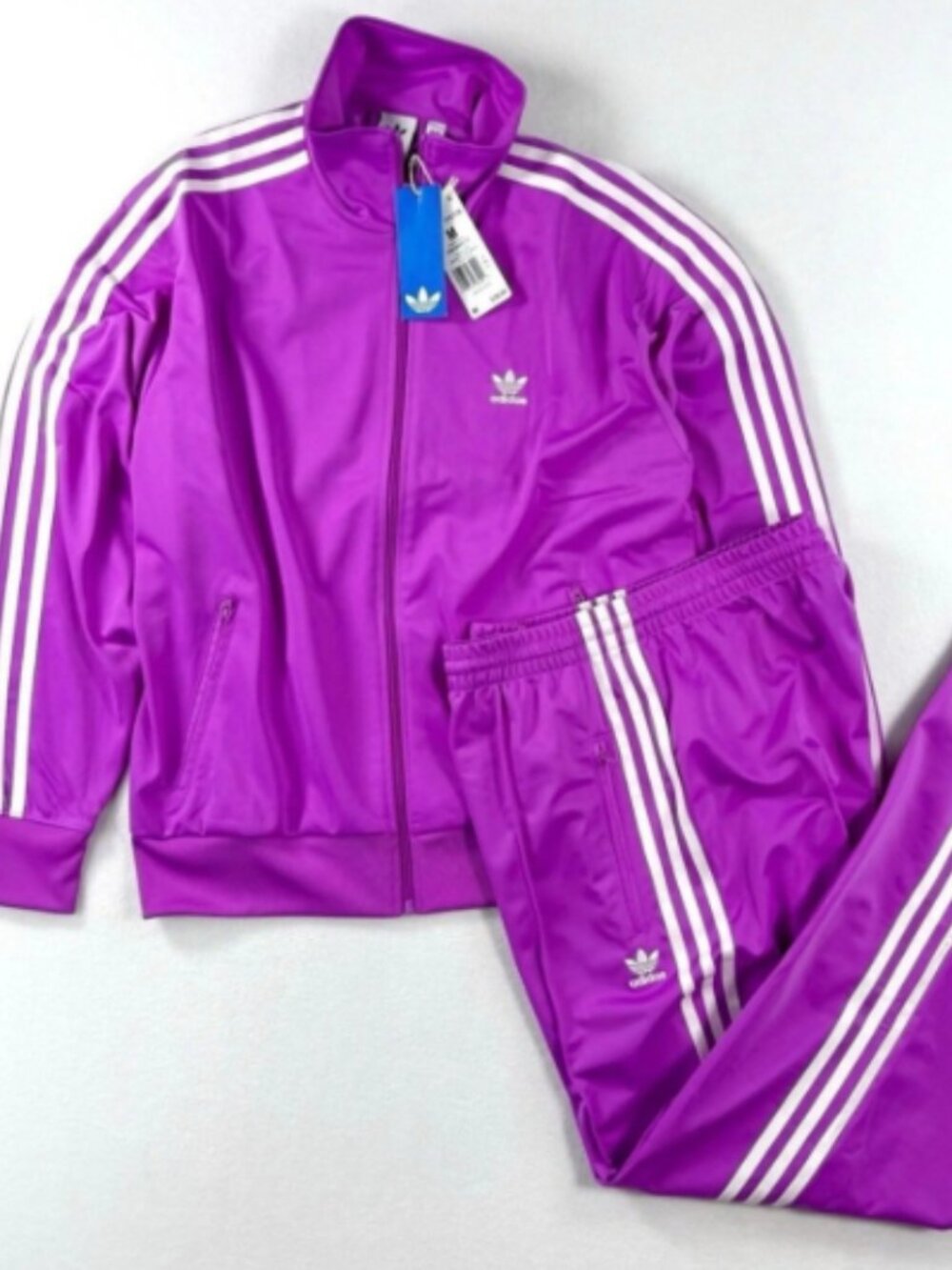Adidas set! Firebird Track Jacket & pants Purple burst Small. Sold out! NWT EUC